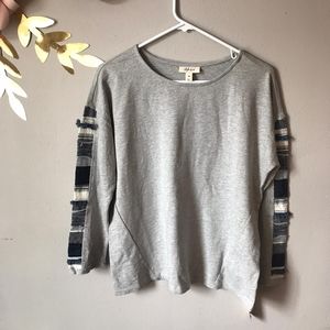 Style & Co Petite Grey Sweater Sleeve Design PM